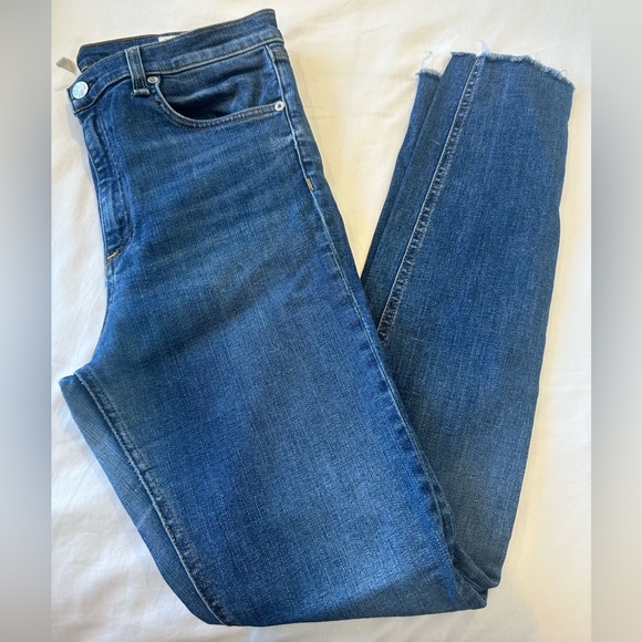 Rag & Bone High Rise Skinny Raw Hem Jeans - Picture 6 of 6